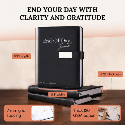 Tayri End of Day Journal – 5 Minute Daily Gratitude & Reflection Notebook