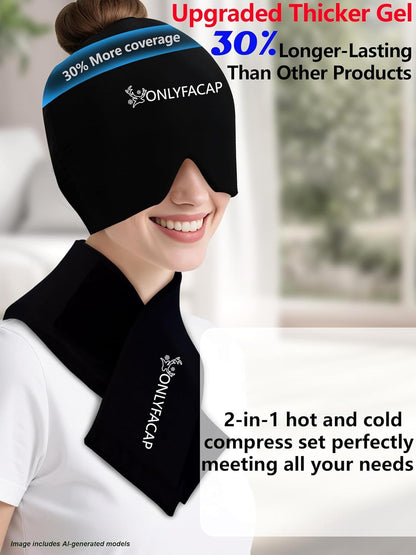 Flexible Neck Ice Pack Wrap,Gel Cold Therapy for Pain Relief | reusable,cool ice silk,stays cold 20 to 30 mins,dual hot & cold,hands-free, Ideas for tech neck, office workers and injuries
