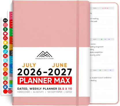 Dated, 2026 Planner, 5.8” x 8.3” - The #1 Productivity Planner to Achieve Your 2026 Goals - Planner 2026-2027 by PRODUCTIVITY STORE (A5, GREY)