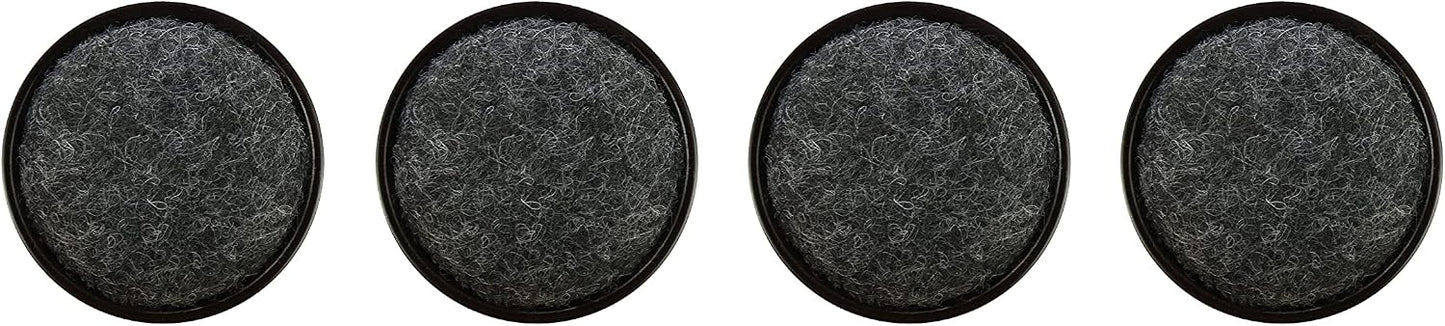 Shepherd 1-1/4" Round Reusable Carpet Bottom Furniture Caster Cups for Office Chairs, Desks, and Carts, Furniture Wheel Caster Cups for Carpet and Hardwood Surfaces, 4-Pack, Brown