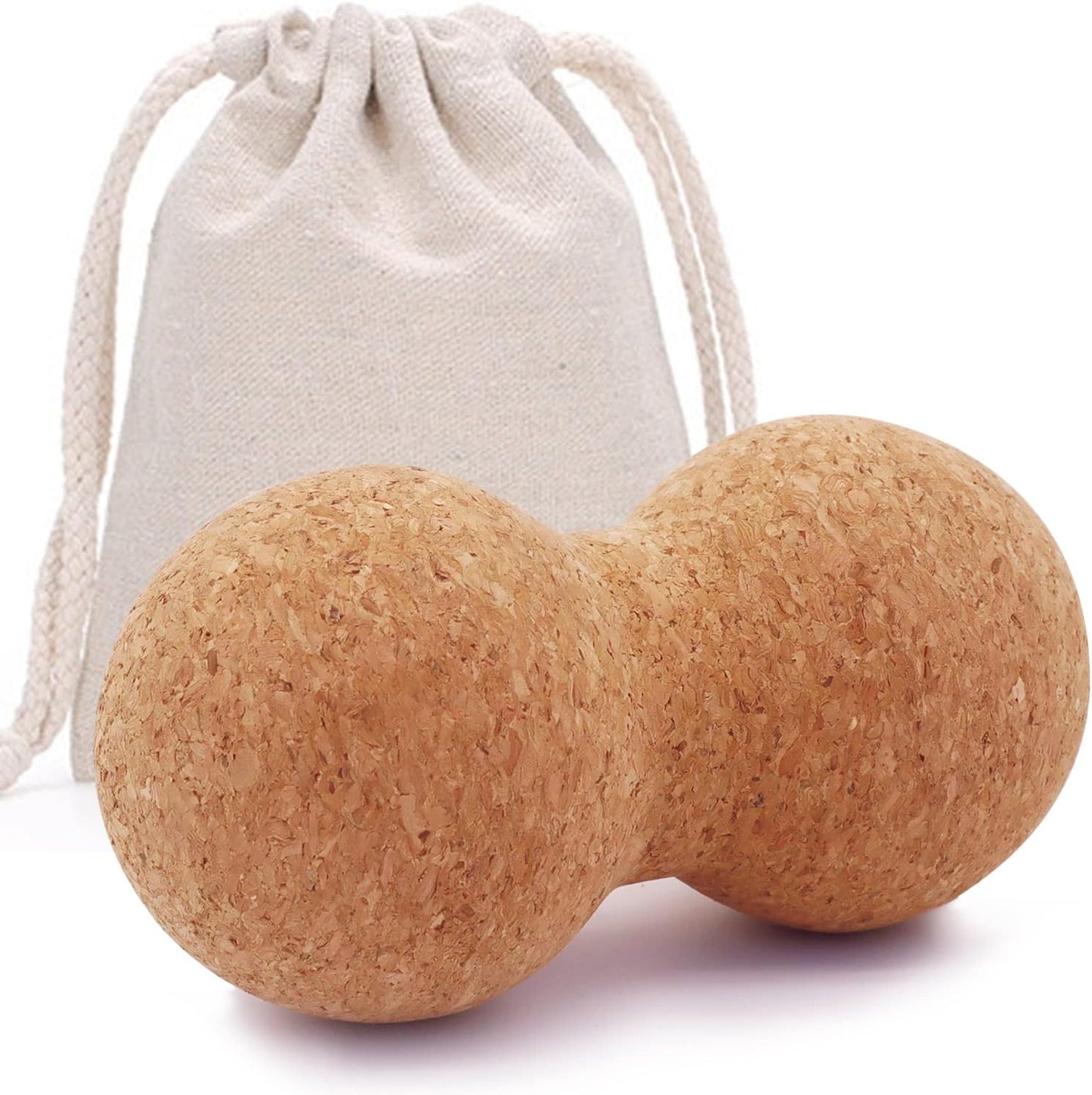 KITWILD Cork Peanut Massage Ball | Peanut Double Lacrosse Massage Ball, Deep Tissue Muscle Massage, Myofascial Release, Muscle Knots, Yoga Therapy