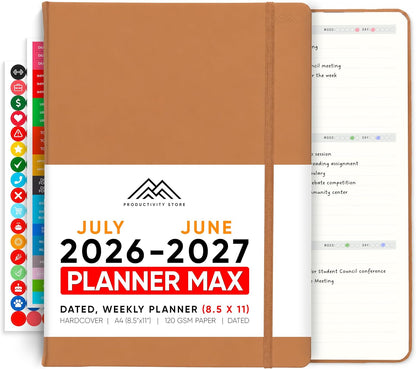 Dated, 2026 Planner, 5.8” x 8.3” - The #1 Productivity Planner to Achieve Your 2026 Goals - Planner 2026-2027 by PRODUCTIVITY STORE (A5, GREY)