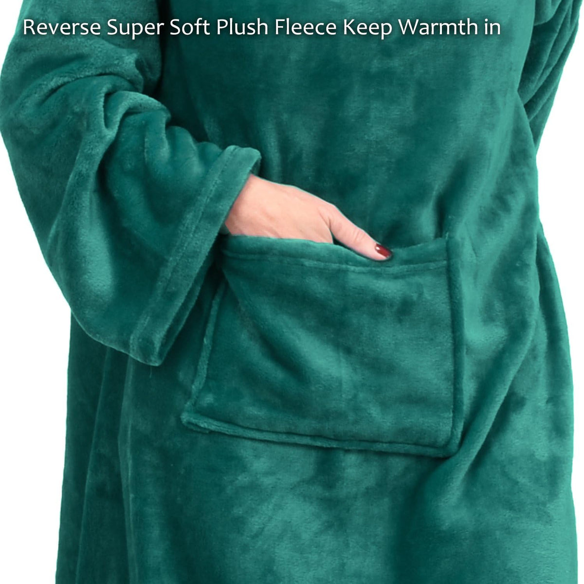 Catalonia Wearable Blanket with Sleeves for Women & Men, Fleece Wrap Throw