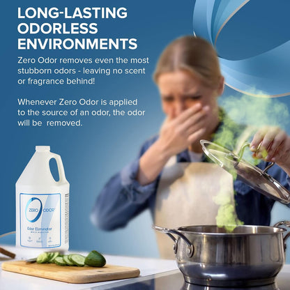 Zero Odor Multi-Purpose Odor Eliminator, Fabric & Room Deodorizer, 16 oz | Odor Eliminator Spray for Closet, Bathroom, Basement, Trash & Upholstery, Air and Surface use