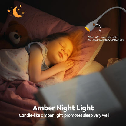 acegoo Minimalist Clip On Reading Light, Head Switch Headboard Book Lamp