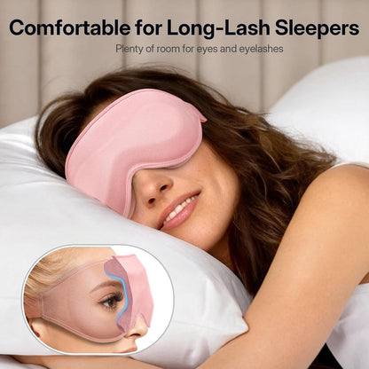 LitBear Sleep Mask for Lash Extension, Blackout Sleeping Mask for Women Men