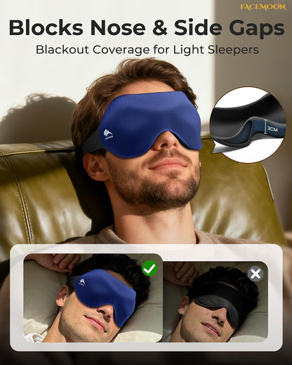 Sleep Mask for Side Sleepers: Lash Extensions 3D Contoured Eye Mask – Airplane Travel Essential, Zero-Pressure Light Blackout Eye Mask for Women – Soft Night Blindfold for Long Flights (Purple)