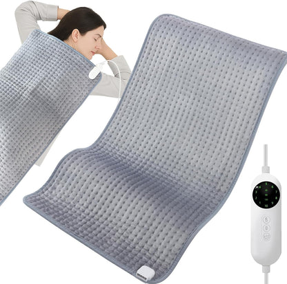 Heating Pad for Neck and Shoulders and Back Pain Relief, Large Size 24”X34” Electric Heating Pad with 9 Heat Setting & 4 Auto-Off Timers - Gifts for Women Men