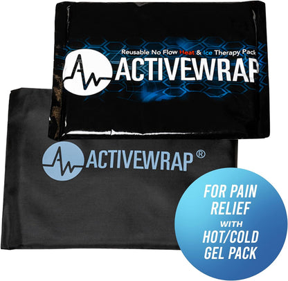 ActiveWrap Ultra Flex Ice & Heat Pack, Large (7" x 10") – Gel Ice Packs Reusable for Knee & Shoulder, Hot & Cold Therapy, Flexible No-Flow Gel, Includes Nylon Protective Pouch (2 Count)