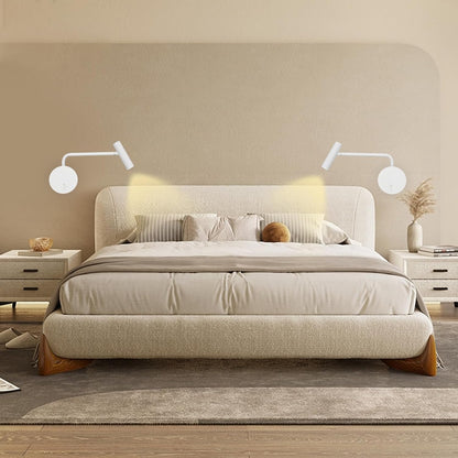 ZEROUNO Wall Mounted Reading Light for Bedroom LED Hardwired Sconce with Switch on/Off Modern 3000K Swing Arm Bedside Wall Mount Lamp (Black)