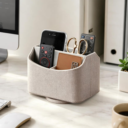 360° Rotatable Remote Control Holder,TV Remote Caddy for Nightstand Table