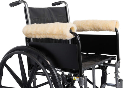 NYOrtho Faux Synthetic Sheepskin Wheelchair Armrest Cushion Pads