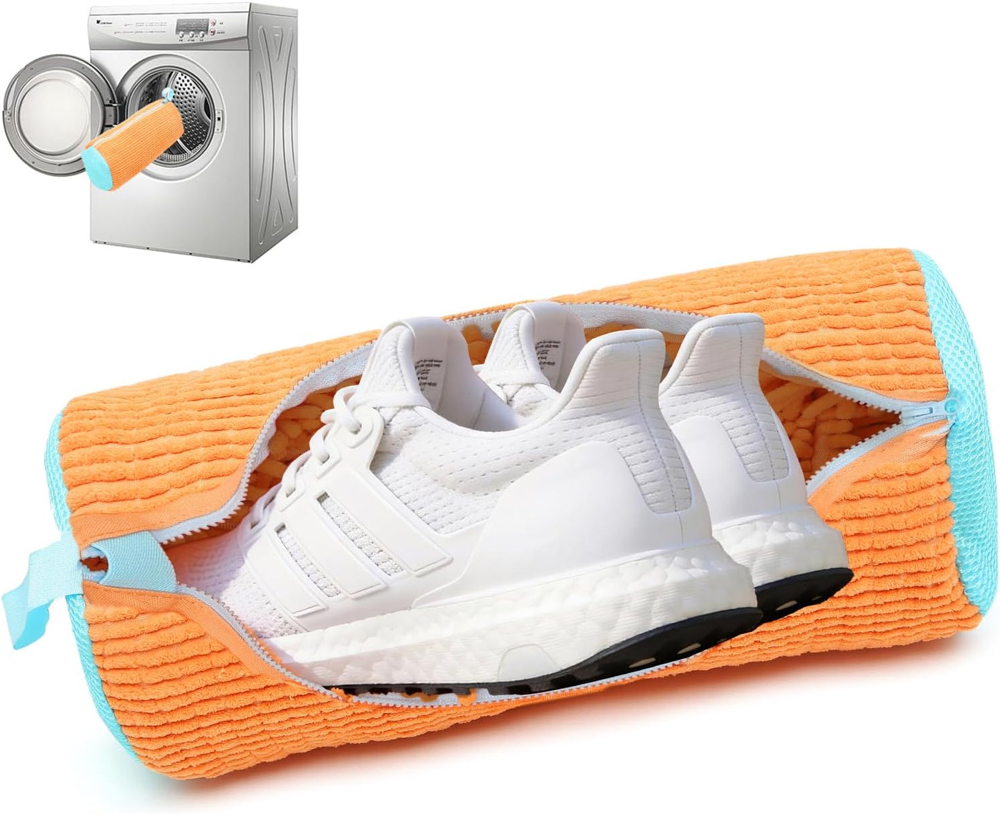 1PCS Blue Shoe Washing Machine Bags for All Shoe Types | Deep Cleaning,Reusable and Durable,Safeguarding Shoes from Scuffs and Deformation,Tear-Resistant Chenille Fabric