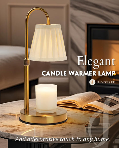 Modern Candle Warmer Lamp with Timer, Dimmable Candle Lamp Warmer, Mothers Day Birthday Gifts for Women Men, Black Candle Warmer, Adjustable Candle Light Warmer, Cozy Living Room Bedroom Home Decor