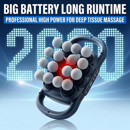 16-Head Massage Gun Deep Tissue, 9 Speeds & 9 Models Electric Percussion Muscle Massager, Quiet Portable Back Massager for Pain Relief, Relaxation for Back, Neck, Shoulders, Legs, Feet (42head)