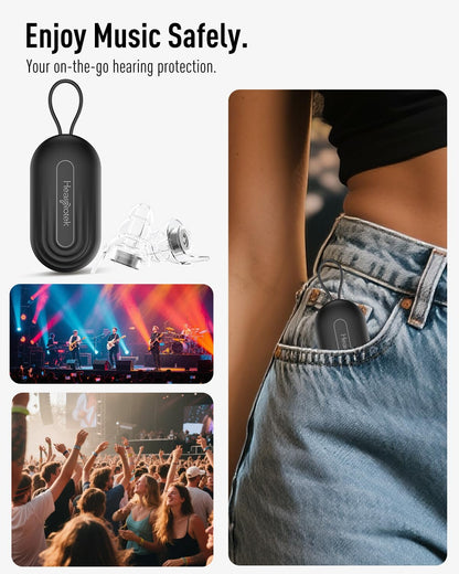 Hearprotek Concert Ear Plugs, 2Pairs Reusable high Fidelity Musician Ear Plugs for Concerts Loud Music-Noise Reduction Ear Protection earplugs for Rave,Festival,Music,Tinnitus Relief