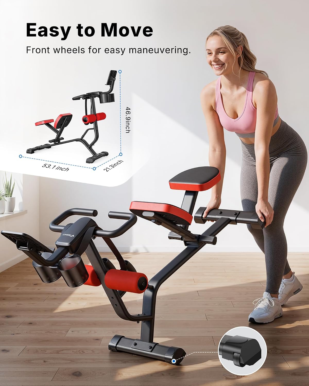 MERACH Full Body Stretch Machine Back Stretcher, 350LBS Weight Capacity | Relieves Back Pain, Extra Wide Seat, Flexibility Training, Padded Seat, Exercise Guide Chart, Stable Steel Frame, Home Gym