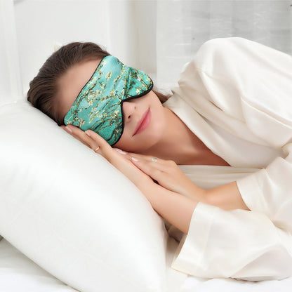 ALASKA BEAR Wraparound Style Organic Cotton Eye Mask with Padded Nose, Big Wide Headband and Large Coverage Ear Muff Sleeping Mask with Bottom Flap for Full Blackout, Dark Grey