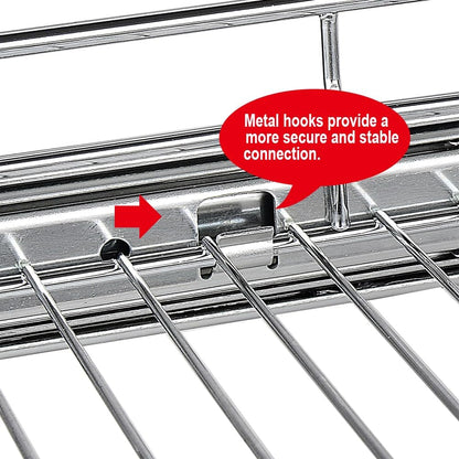 OCG Pull Out Cabinet Organizer (15" W x 21" D), Pull out Drawers, Cabinet Pull Out Shelves for Base Cabinet Organization in Kitchen Bathroom Pantry, Bottom Mount, Chrome Finish