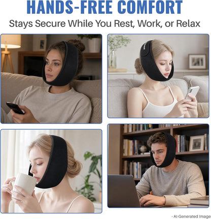 Wisdom Teeth Ice Pack Head Wrap, Jaw Face Ice Pack for Oral Surgery TMJ Relief Tooth Extraction, Reusable Hot & Cold Therapy Pack for Wisdom Teeth Removal Tonsillectomy, Pink