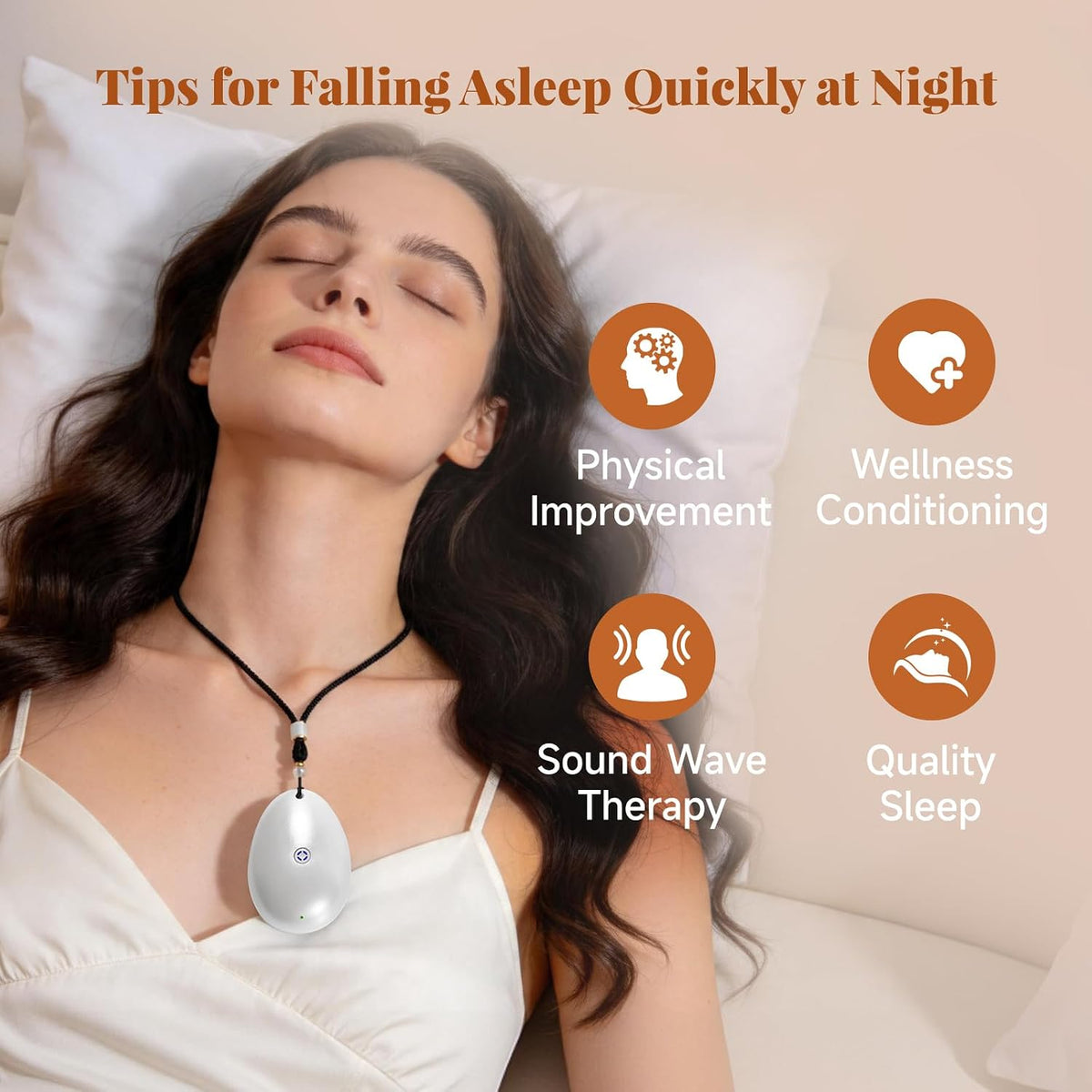 Portable White Noise Machine & Sound Relaxation Device: Vagus Nerve Support with Vibrations for Sleep & Daily Stress Relief for Kids, Adults - Sensory Calming Device for Bedroom, Office