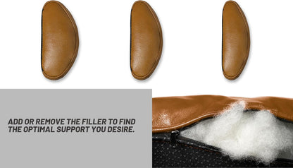 BOWERBIRD Genuine Leather Recliner Head Pillow-Head and Neck Pillow-Headrest Cushion for Neck Pain Relief and Cervical Support