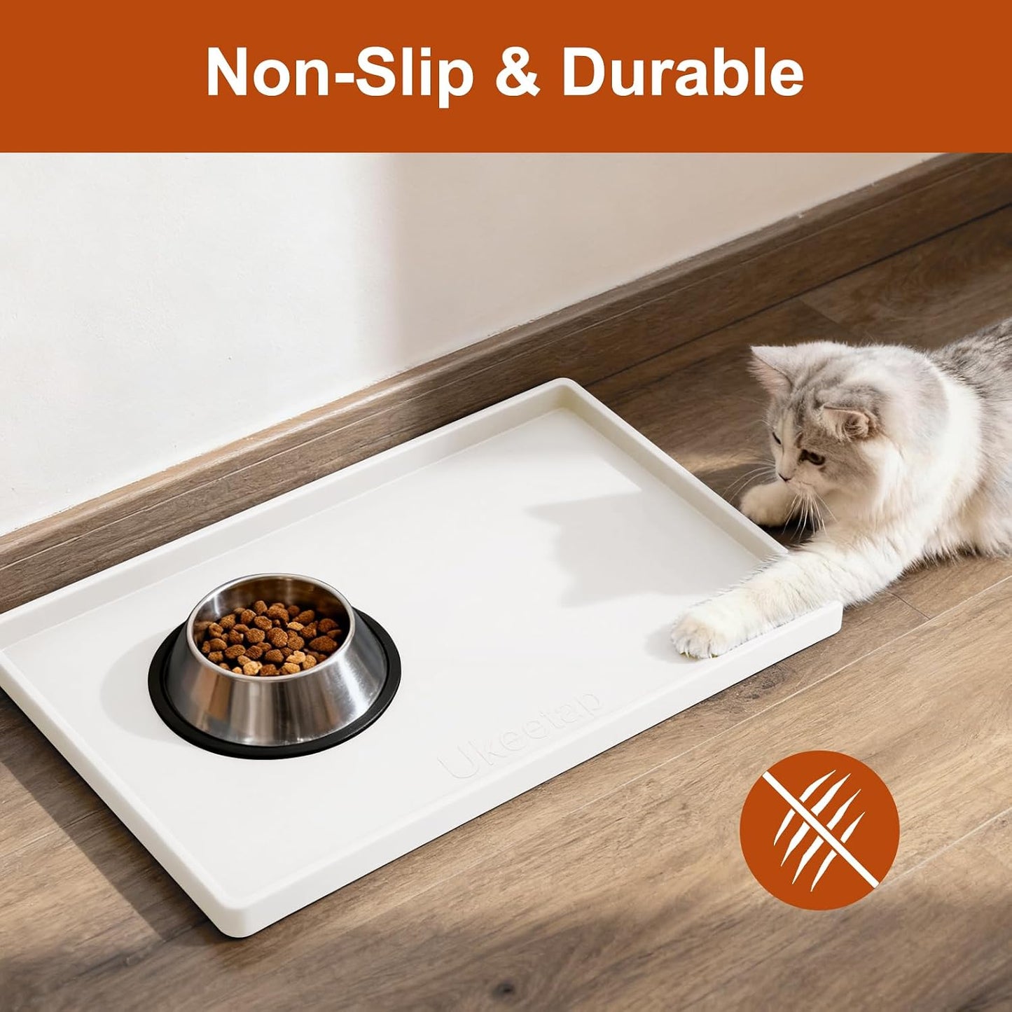 34" x 22" Extra Thick Silicone Mat Waterproof with Raised Edge, | Under Sink Mat for Kitchen & Bathroom, Kitchen Cabinet Liner, Multi-Purpose for Storage & Protection