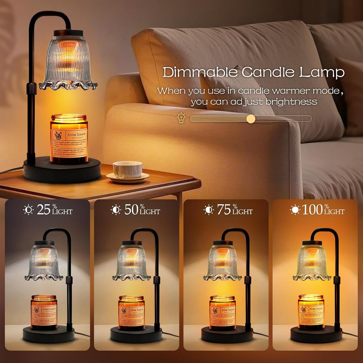 Adjustable Candle Warmer Lamp with Timer: Mothers Day Gifts Lamp fits All Candle Jar Home Decor - Wax Warmer for Scented Wax - Birthday Gifts for Women