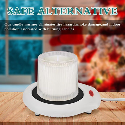 ASAWASA Candle Warmer for Large Jar, Coffee Mug Warmers | Safely Releases Scents Without a Flame, Melt Candle Quickly, Enjoy Your Warm Coffee Tea. Gifts for Festival Birthday Women
