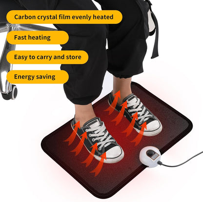 Livtribe Heated Floor Mat for Foot, Carbon Crystal Heated Foot Warmer