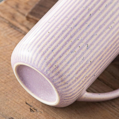 Yundu 15.5oz/470ml Flambe Purple Ceramics Teacups with Infuser and Lid, Loose Leaf Tea Cup