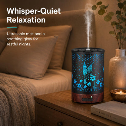 Tree Essential Oils Diffuser for Home 150ML Aromatherapy Diffuser | Birthday Gifts for Women mom,Metal Cool Mist Humidifier with 7 Colors Lights Waterless Auto Off Air Diffusers