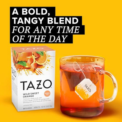 TAZO Passion Herbal Tea Bags, Hot or Iced, Caffeine Free, 20 Total Tea Bags