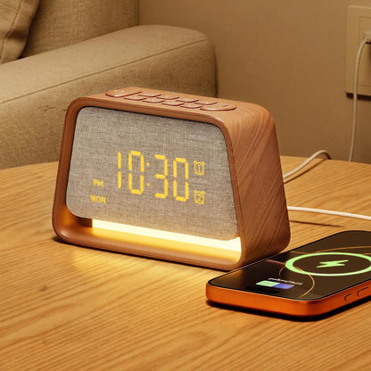 Vivilumens Alarm Clock with White Noise Machine Night Light for Bedroom