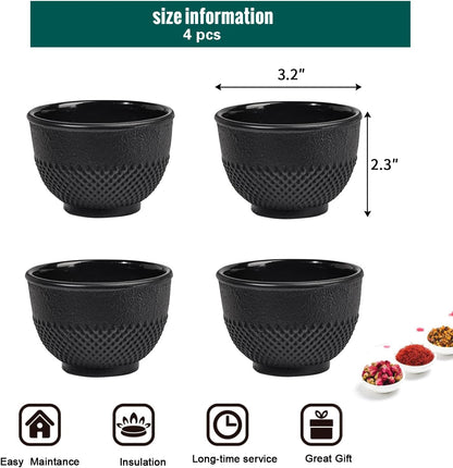 Sungmor Black Cast Iron Teapot Warmer - Base with Candle Holder | Heat Retaining Stand for Tetsubin or Glass & Ceramic Teapots