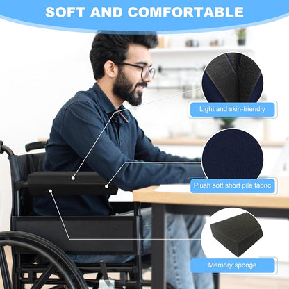 SPRING SEAON Wheelchair Accessories Armrest Covers, Memory Foam Pads, Pair