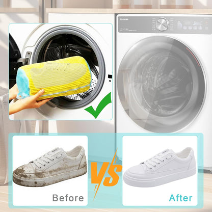 2PCS Shoe Washing Machine Bag With Zipper,Heavy Duty Shoe Washing Bag,Grey | sneaker washing machine bag,sneaker bag for washing machine,laundry shoe bag for washing machine,tennis shoes washing bag