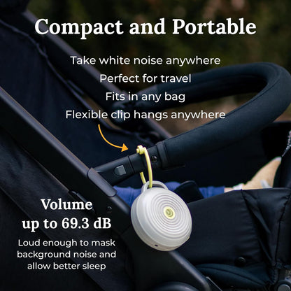 Yogasleep Hushh & Crush Resistant Travel Case, (2 Piece Set) Portable White Noise Sound Machine for Baby, 3 Soothing Natural Sounds, Noise Canceling for Sleep Aid, Office Privacy, & Meditation