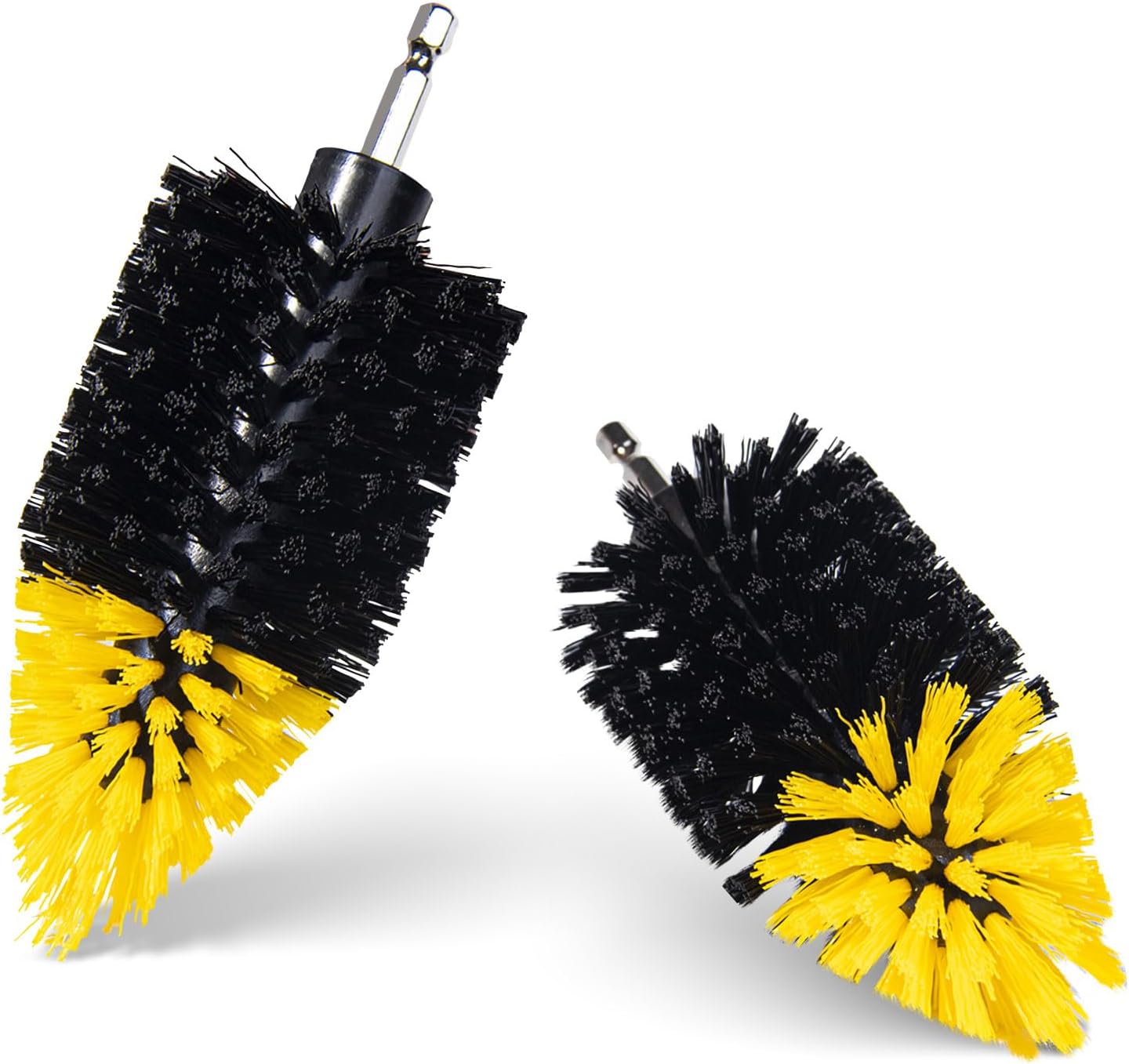 2PCS Tile Corner Drill Brush,New-Tapered Design for Clean Corners | Upgraded Powerful Scrubber Brush,to Tackle Corner Stains,Grout,Tiles,Sinks, Cleaning Corner of Bathtub,Bathroom,Kitchen