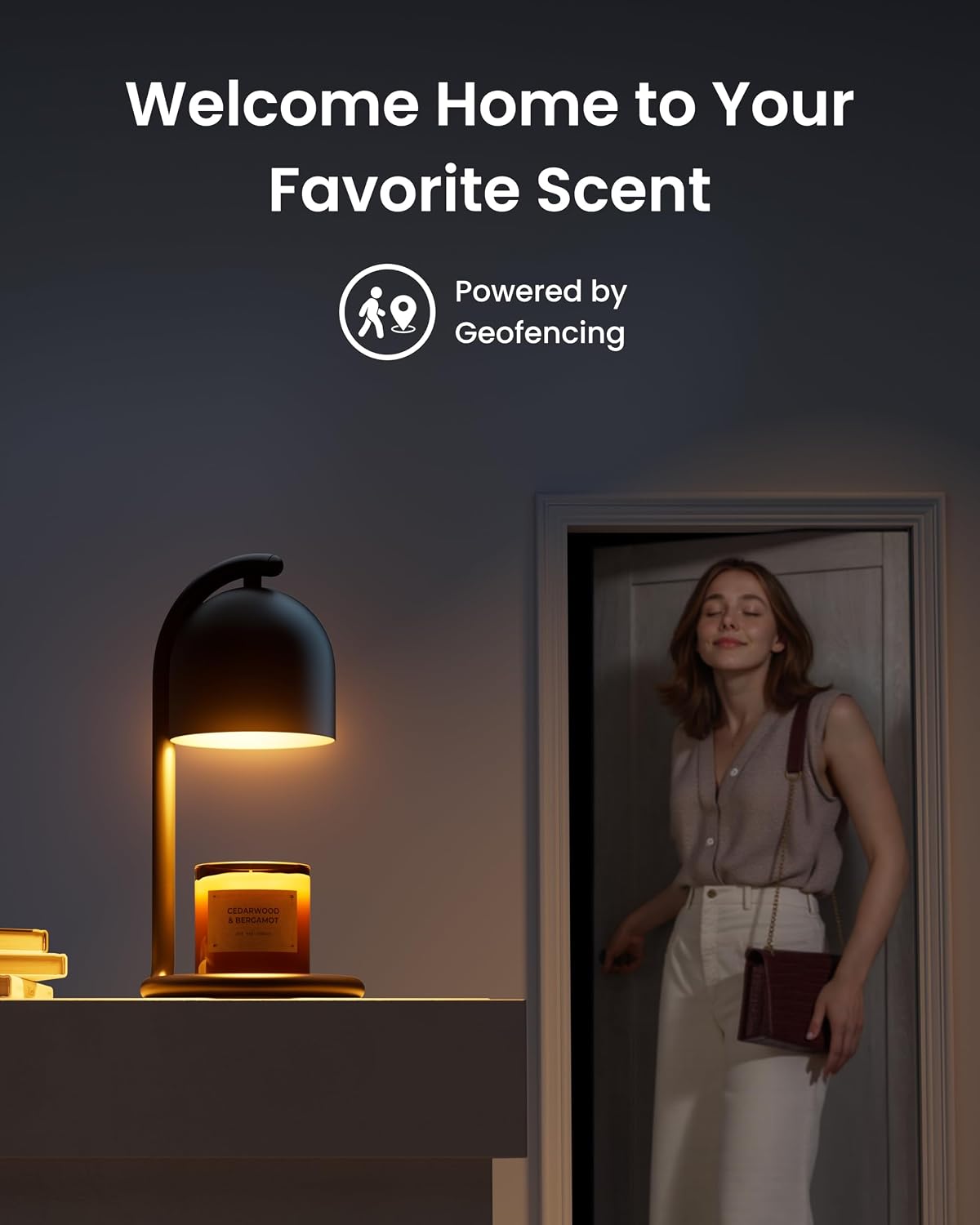 SwitchBot Smart Candle Warmer Lamp App & Voice Control, Flameless Wax Melter with Timer, Bulb x2, for Jar Candles, 1%-100% Dimmable, Matter for Apple Home & Alexa, Women Birthday Housewarming Gift