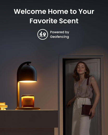 SwitchBot Smart Candle Warmer Lamp App & Voice Control, Flameless Wax Melter with Timer, Bulb x2, for Jar Candles, 1%-100% Dimmable, Matter for Apple Home & Alexa, Women Birthday Housewarming Gift