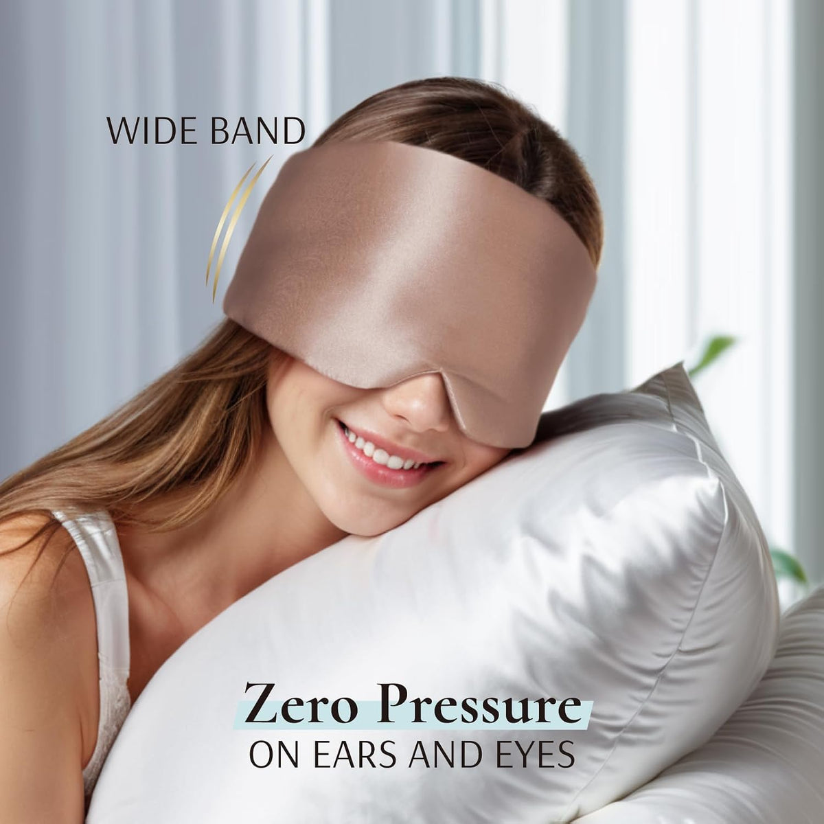 Zenssia 100% Mulberry Silk Sleep Mask Eye Mask for Men and Women, Light Plum
