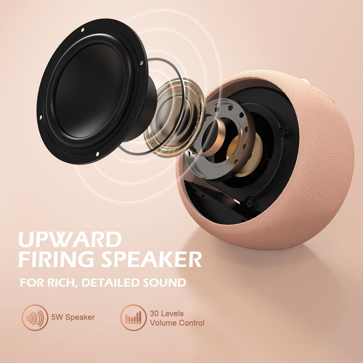 Buffbee Pro 2nd Gen| Sound Machine, Alarm Clock with Bluetooth Speaker