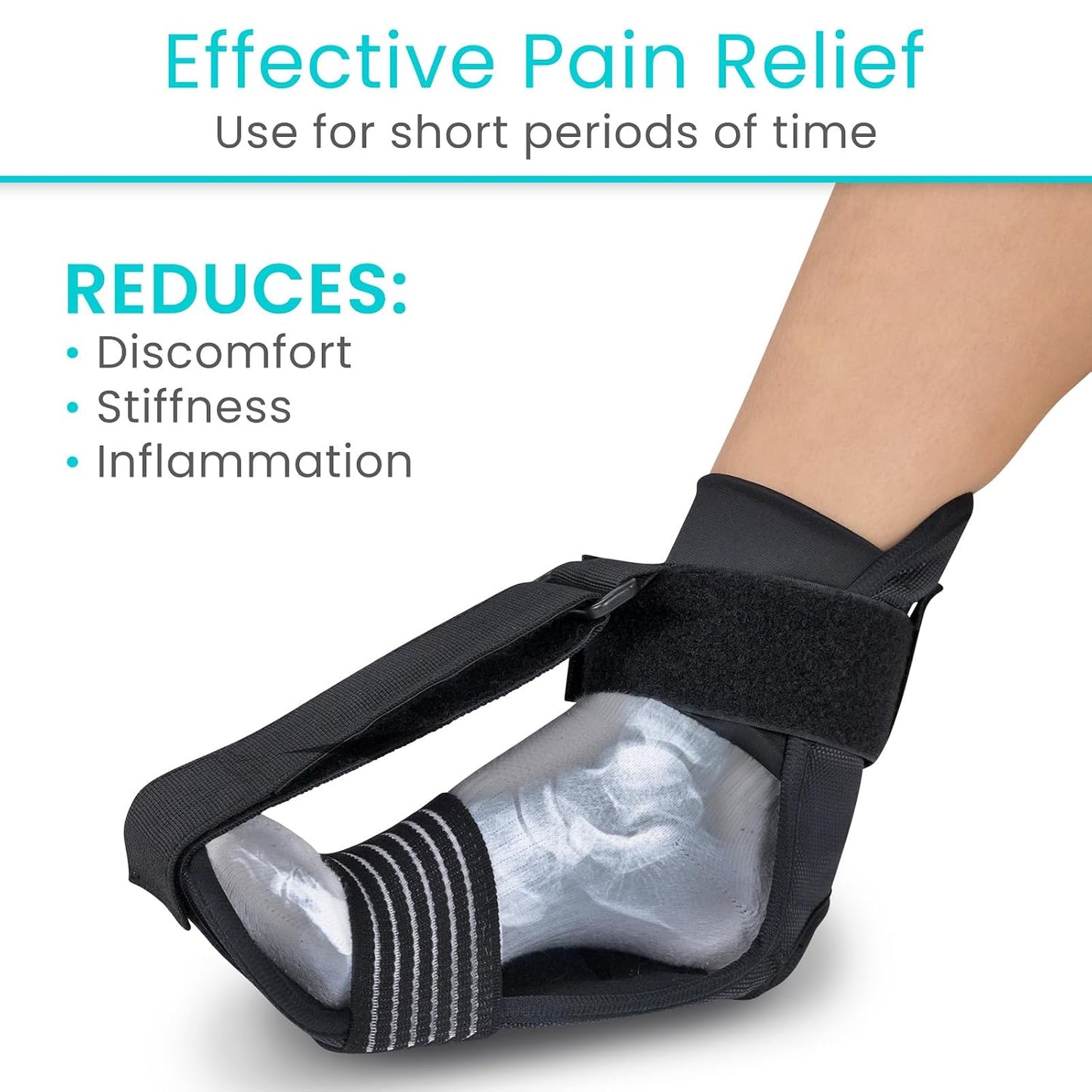 Vive Plantar Fasciitis Stretcher - Foot & Calf Stretcher for Men & Women | Achilles Tendonitis Brace Sling for Pain Relief - Dorsiflexion Therapy, Adjustable - Lightweight Arch & Heel Support