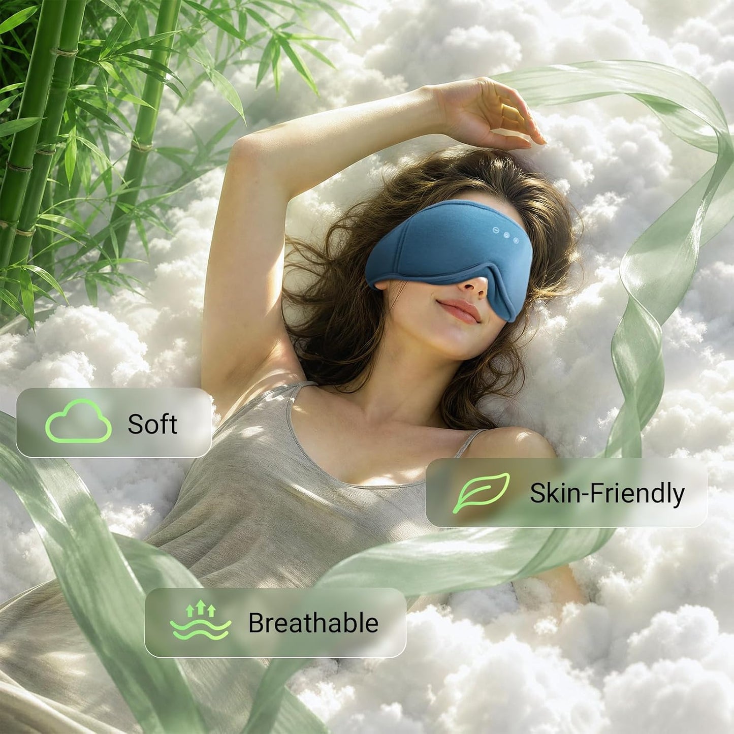 Sleep mask Headphones,100% Blackout 3D Zero Eye Pressure Bluetooth Sleep mask Breathable Eye mask with Bluetooth Headphones Sleep Headphones for Side Sleepers, 14H Playtime&Bluetooth 5.4 Black
