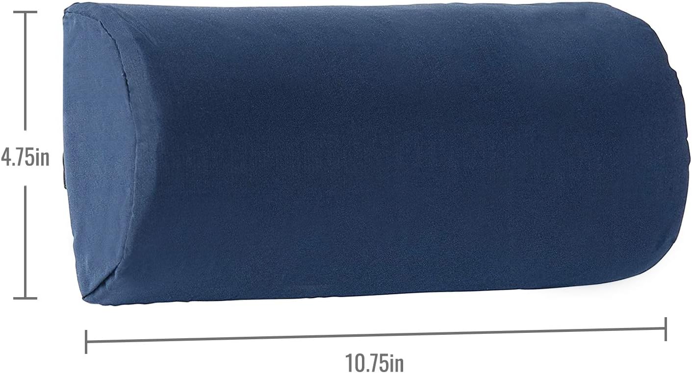 DMI Lumbar Roll Back Support Cushion Pillow, Half-Moon Size, Navy
