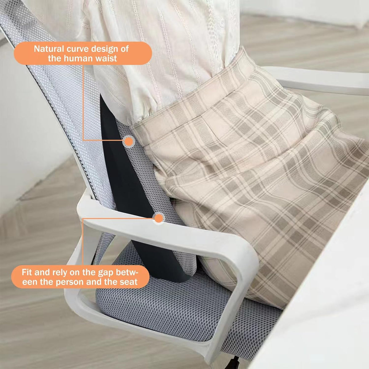 Super Cozy Lumbar Support Pillow for Car/Office Chair, 100% Memory Foam