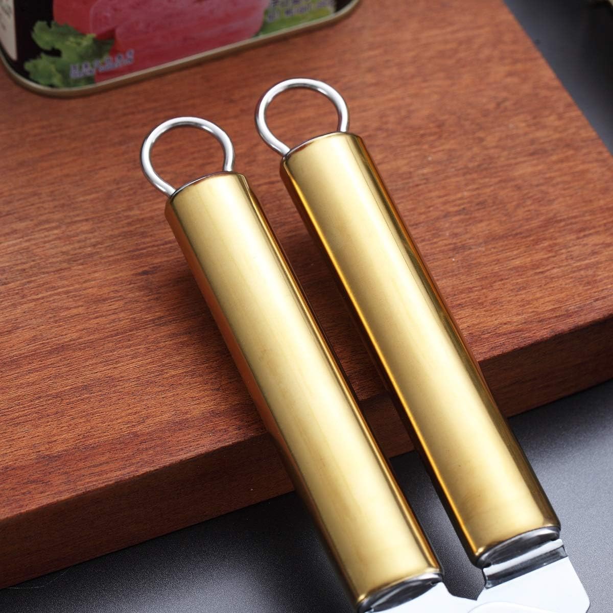 Berglander Can Opener, Stainless Steel Rainbow Handle Can Opener Hand Held, Smooth Edge Manual Can Opener, Heavy Duty (Rainbow)