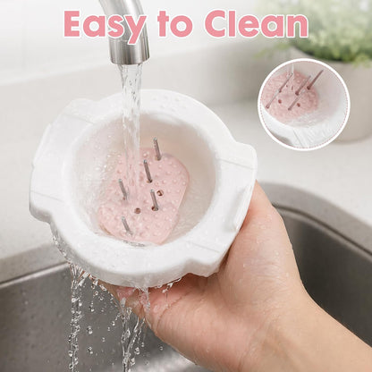 Kichvoe Pink Mandoline Slicer Guard Mandolin Hand Guard Safety Protector | 4.53×3.43 Inch Universal Slicer Hand Guard, Anti-Cut Finger Protector for Vegetable, Fruits, Safe for Beginner & Elderly