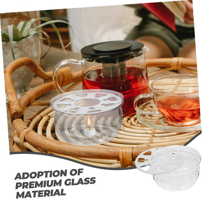 LIFKOME Scented Tea Glass Pot Kettle Candle Warmer Heater Tea Warmer Holder Mini Water Kettle Strainer Stand Kettles Small Kettle Coffee Teapot with Warmer Mini Cup Teapot Warmer Cups for